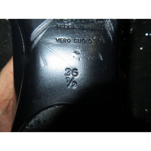 PRADA Calzature Donna Pelle Navy Blue Spazzolato Italian Leather Loafer IT 36.5 - Picture 9 of 13